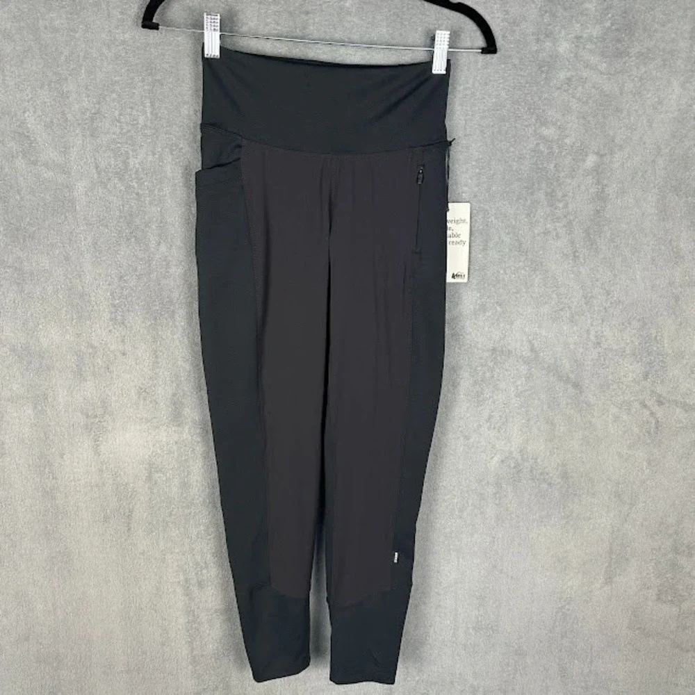 REI Co-op Flash Hybrid Tights Womens Extra Small Black Hiking Breathable Outdoor
